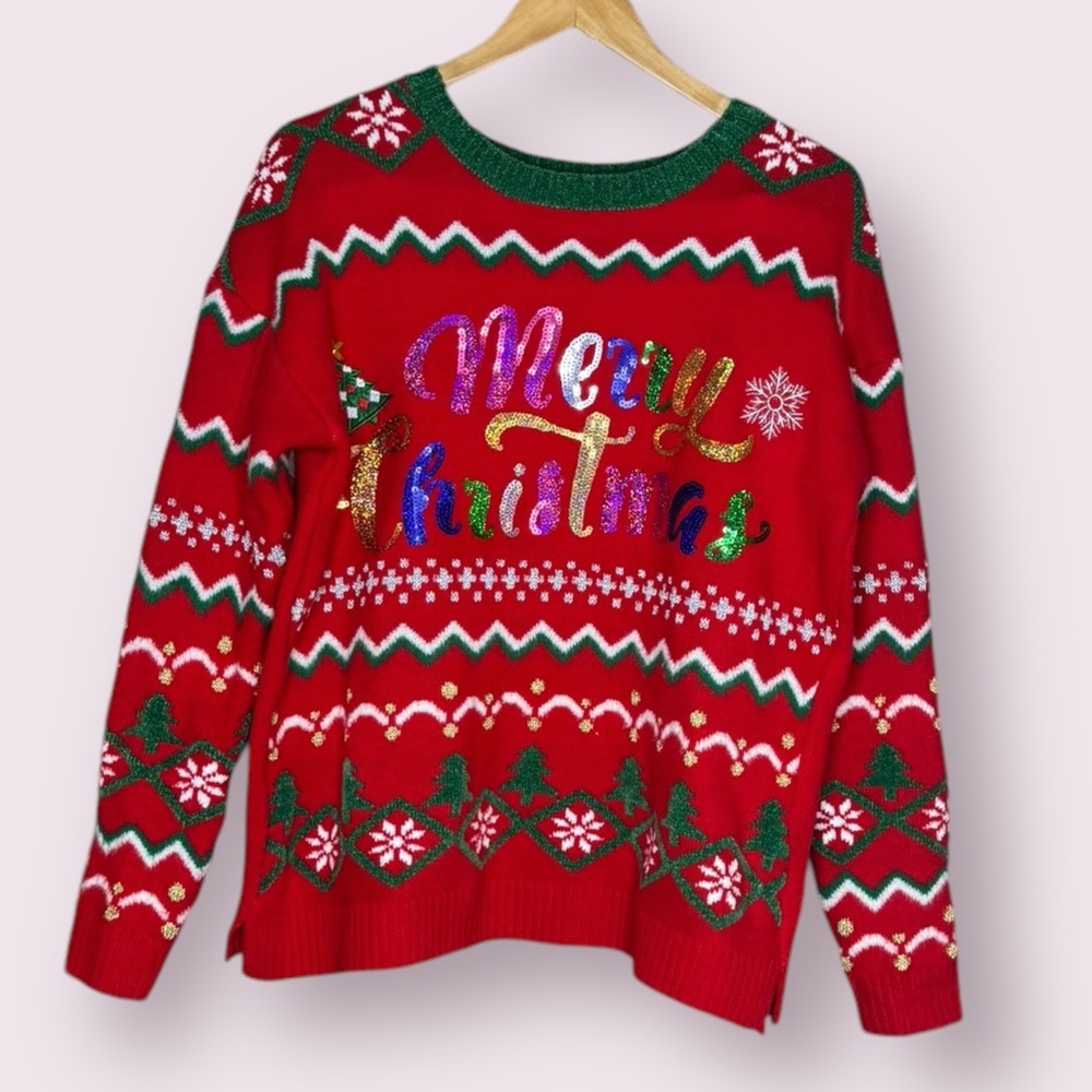 Festive Red Christmas Sweater
